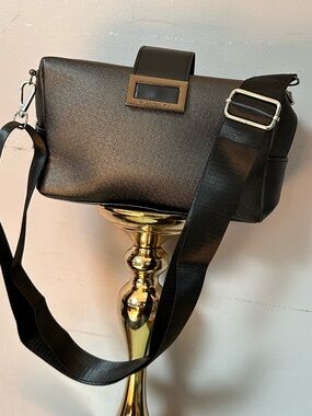 Bvlgari Black gun metal color toiletry pouch